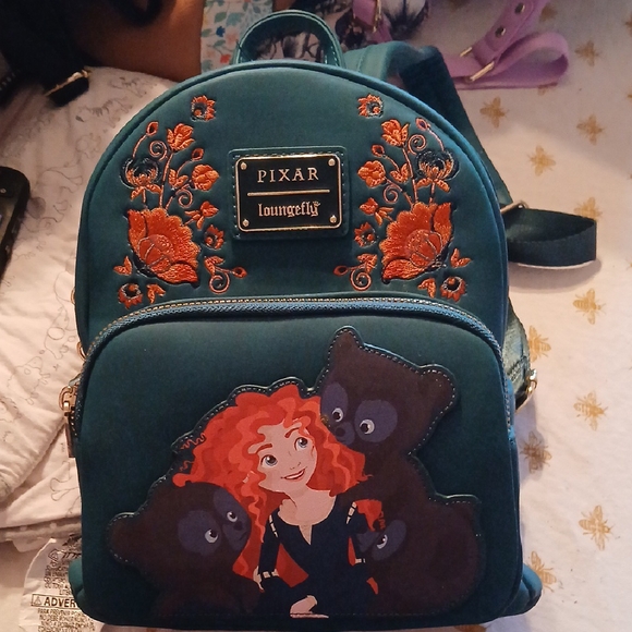 Loungefly | Bags | Loungefly Pixar Brave Backpack Teal And Rust | Poshmark